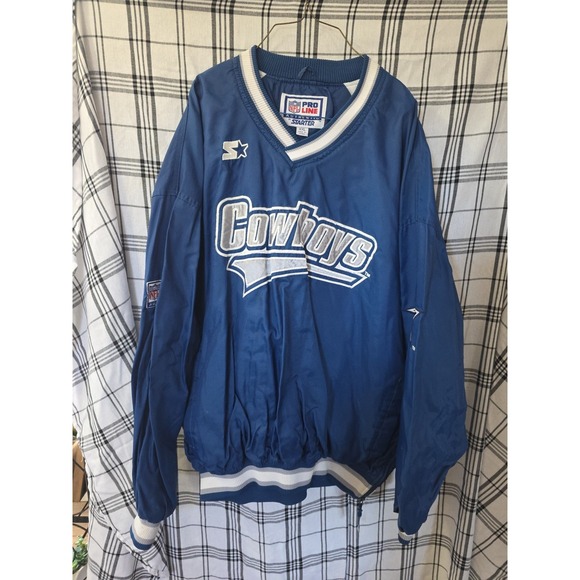 STARTER Other - Vintage Starter NFL Pro Line Dallas Cowboys Windbreaker Pullover Blue XXL
